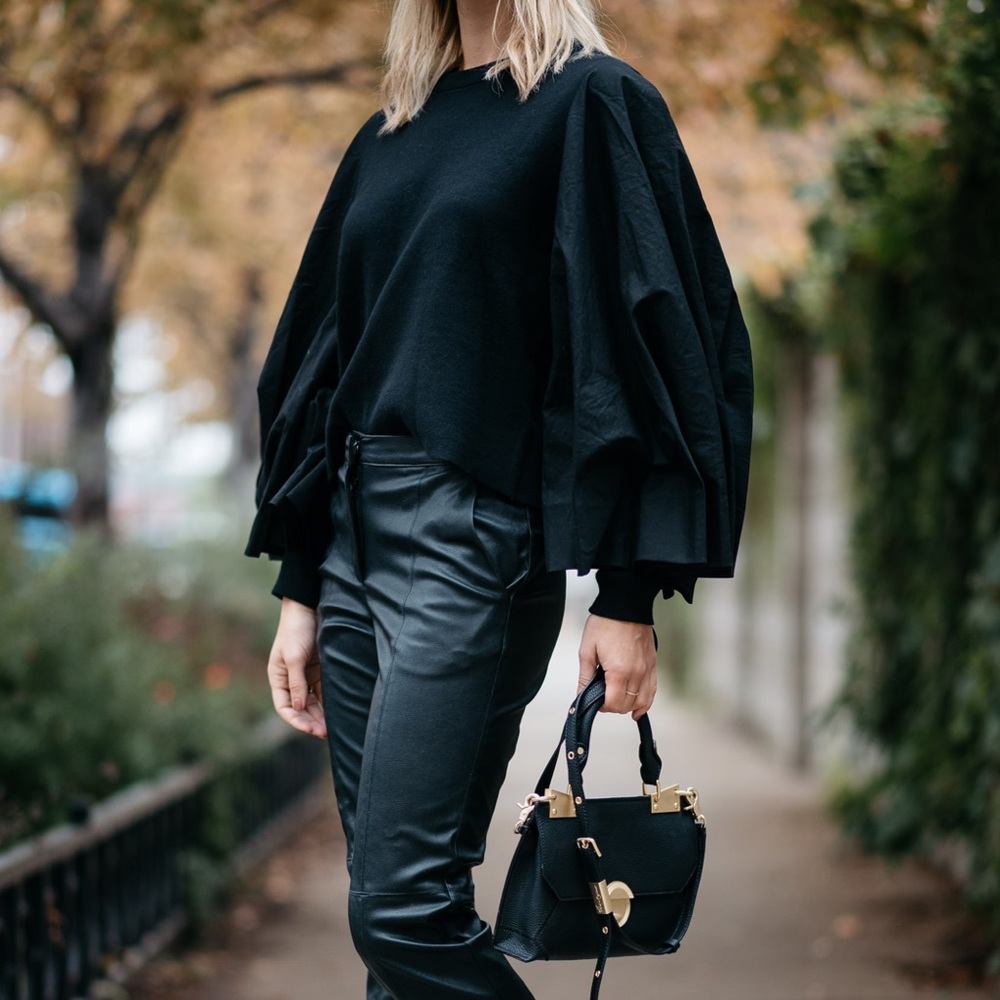 H&M sweater with pleated sleeves
